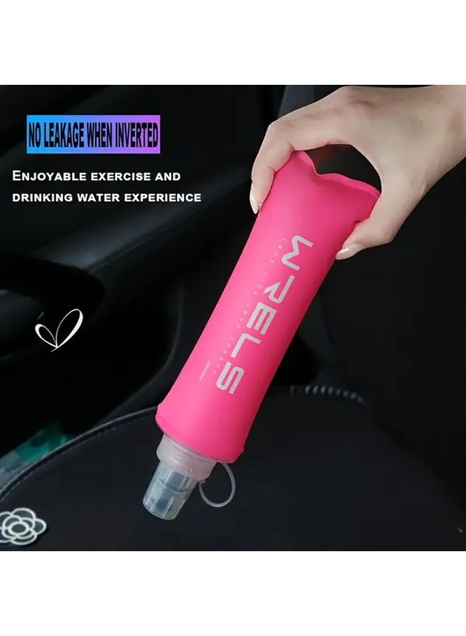 Rose Red 8 45oz Portable Folding Sports Water Bottle BPA Free for Fitness Outdoor Travel - Image 3